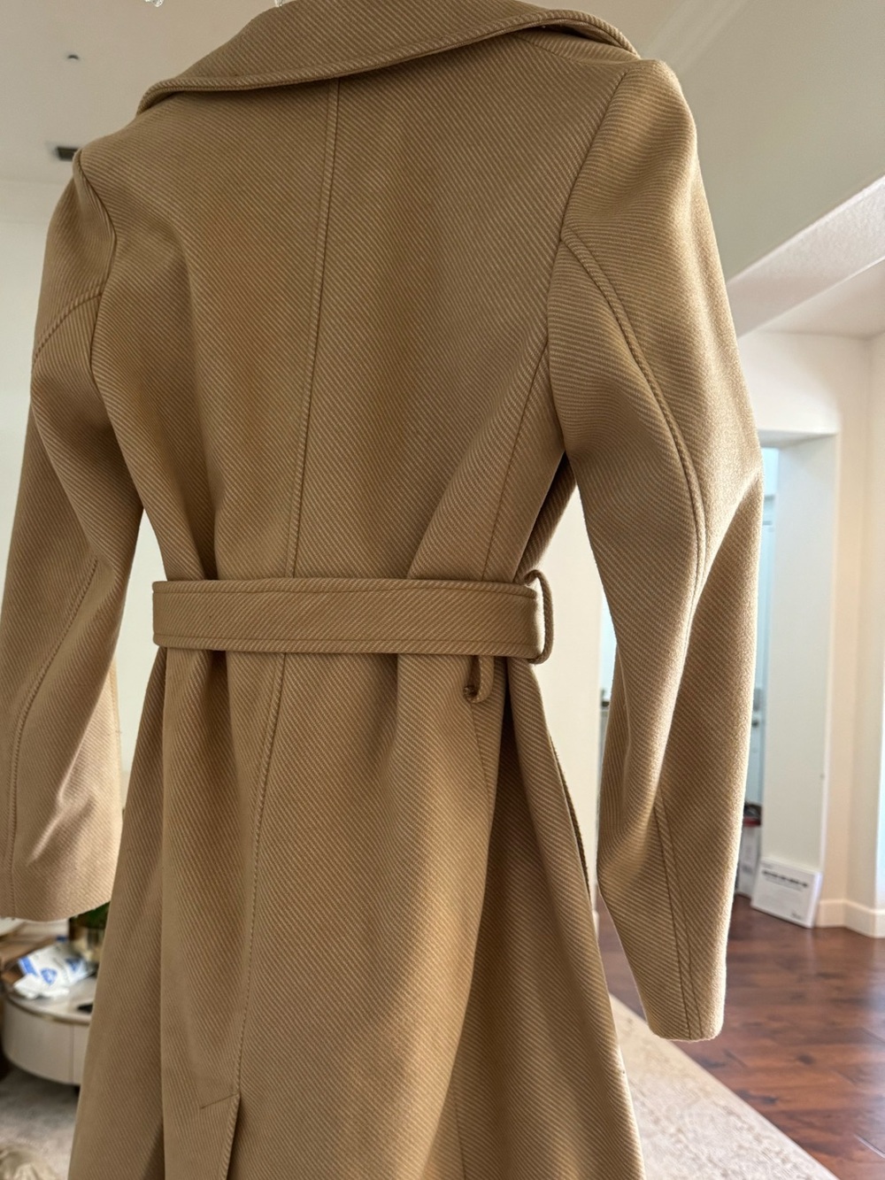 H&M Tan Wrap Belted Trench Coat - Picture 8 of 10